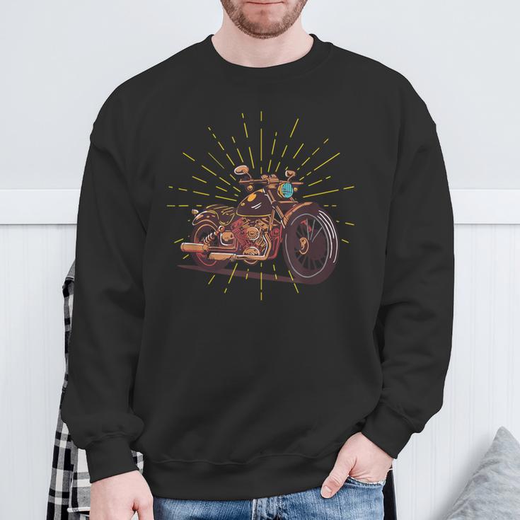 Retro Motorcycle Old Biker Clubs Moto Vintage Motorbike Sweatshirt Gifts for Old Men