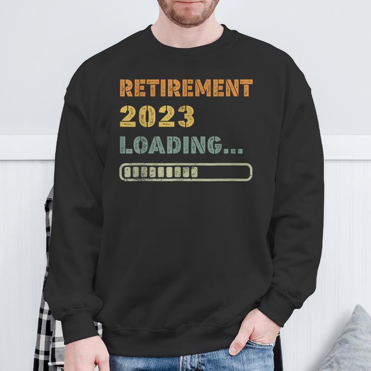 Retro Retirement 2023 Loading Retired Countdown Retiring Sweatshirt Gifts for Old Men