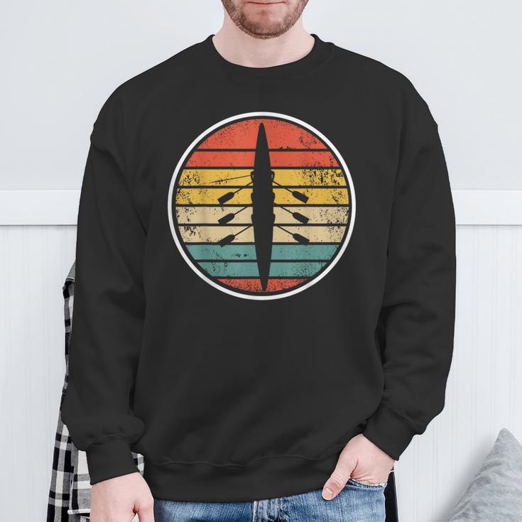 Retro Ruderer Ruderboot Achter Vierer Vintage Rudern Sweatshirt Geschenke für alte Männer