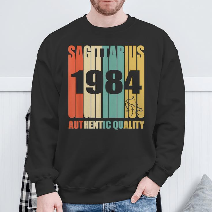 Retro Sagittarius 1984 Vintage 34Th Birthday Sweatshirt Gifts for Old Men
