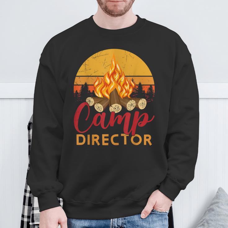 Retro Summer Camp Director Outdoor Vacation Counselor Camper Sweatshirt Gifts for Old Men