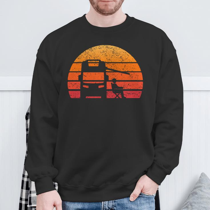 Retro Sunset Rv Camper Motorhome Vintage Sweatshirt Gifts for Old Men