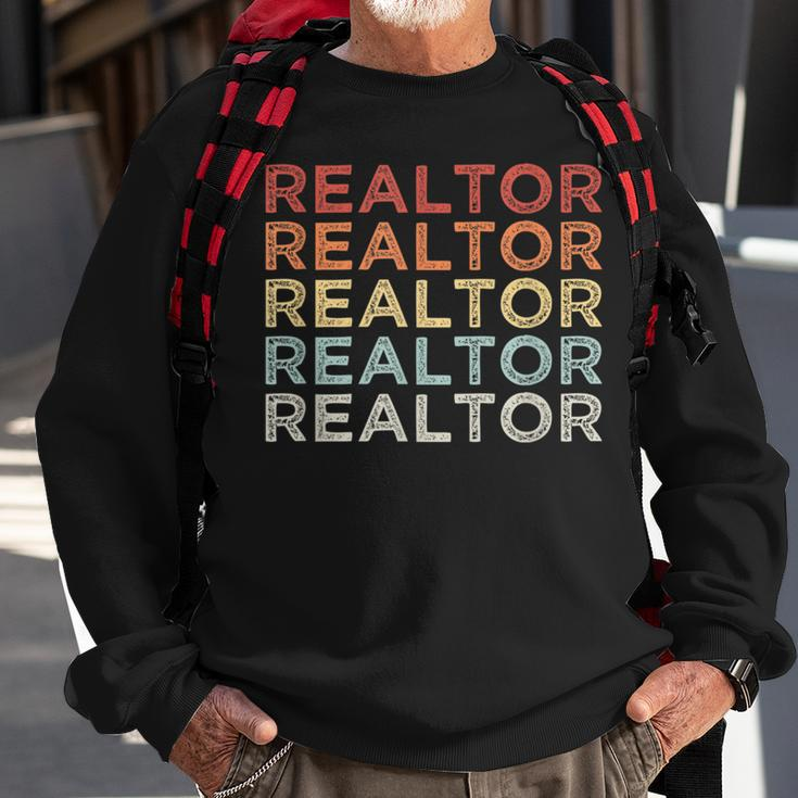 Retro Vintage Realtor Real Estate Agent Idea Sweatshirt Gifts for Old Men