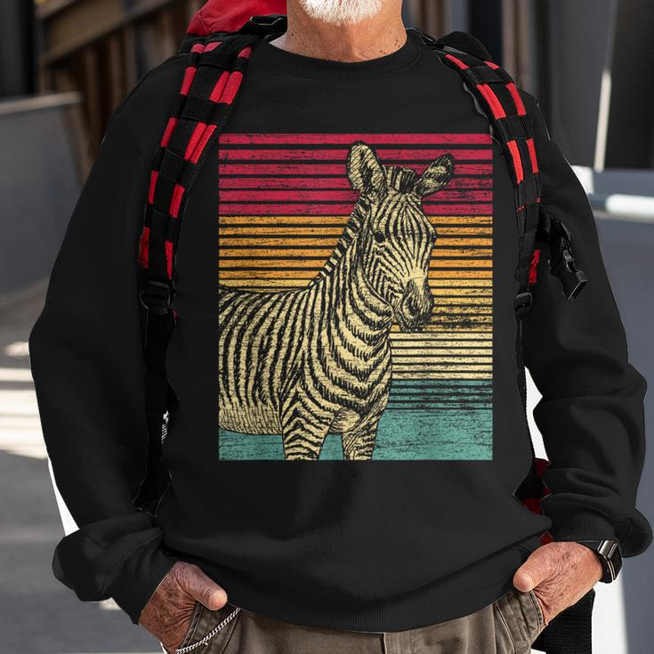 Retro Zebra Sweatshirt Gifts for Old Men