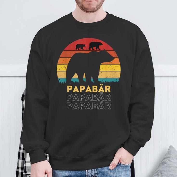 Retroater Baby Sohn Tochter Kinder Bär Papaatertag Sweatshirt Geschenke für alte Männer