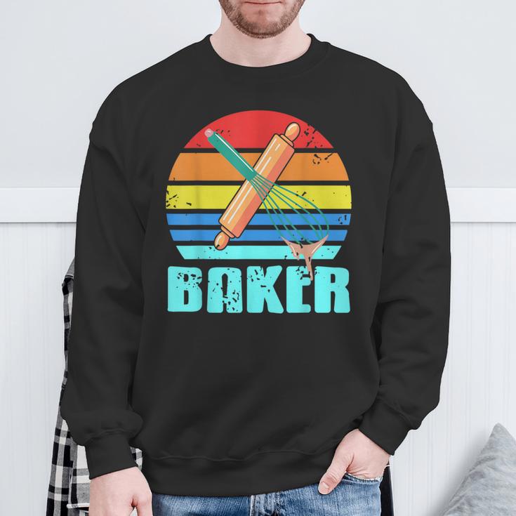 Retrointage Baker Awesome Baker s Geschenk Sweatshirt Geschenke für alte Männer