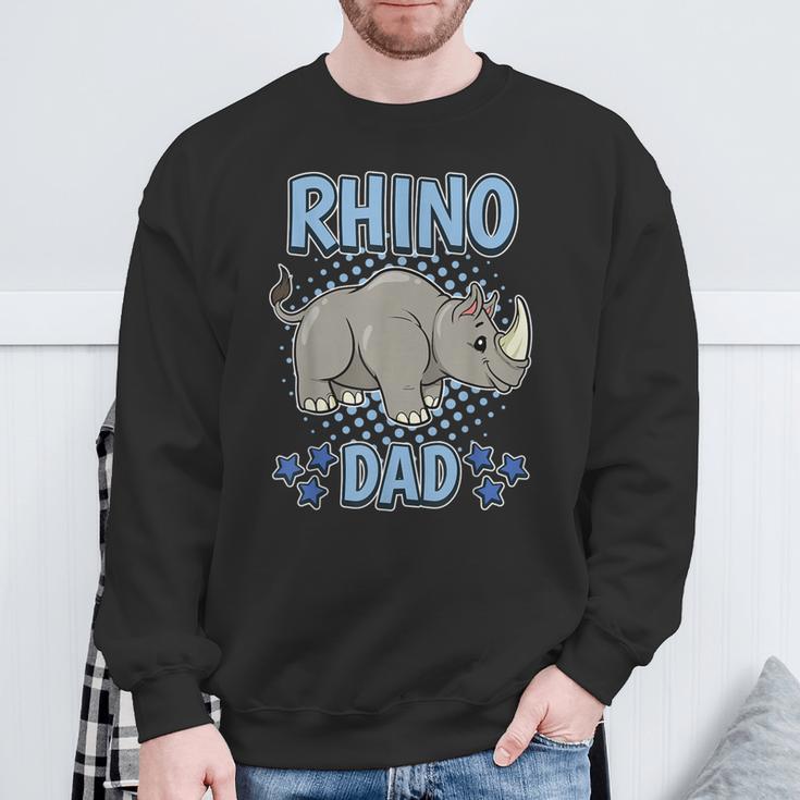 Rhino Dad Daddy Father's Day Rhinoceros Rhino Sweatshirt Gifts for Old Men