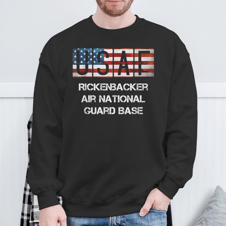 Rickenbacker Air National Guard Base Us Flag Sweatshirt Gifts for Old Men