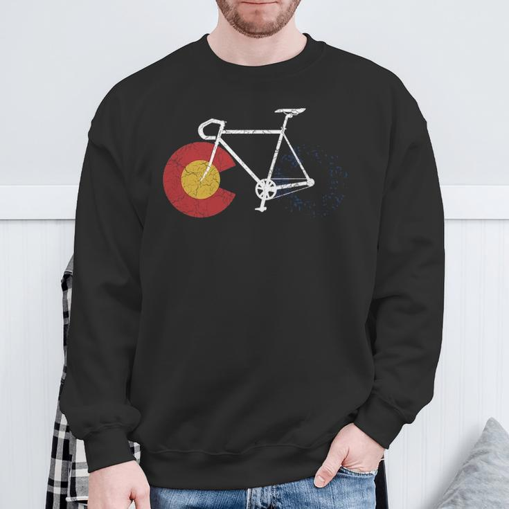 Ride Colorado CyclingCycle Colorado Bicycle Sweatshirt Gifts for Old Men