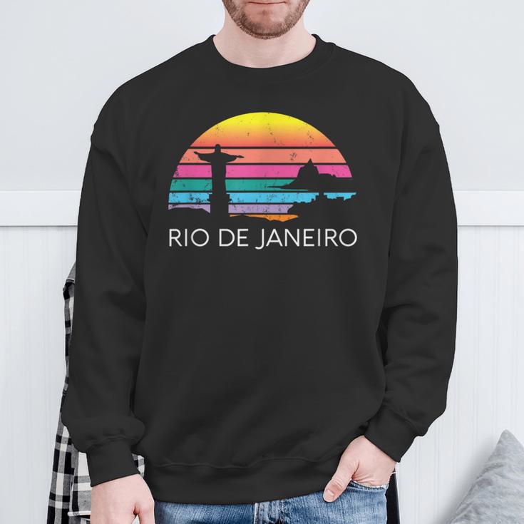 Rio De Janeiro Brazil Beach Surf Ocean Brazilian Island Bay Sweatshirt Gifts for Old Men