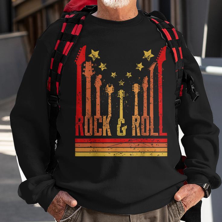 Rock And Roll Guitar Lover Vintage Rockers Sweatshirt Gifts for Old Men