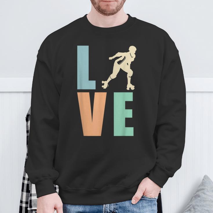 Roller Derby I Love Skating Vintage Cute Retro Sweatshirt Gifts for Old Men