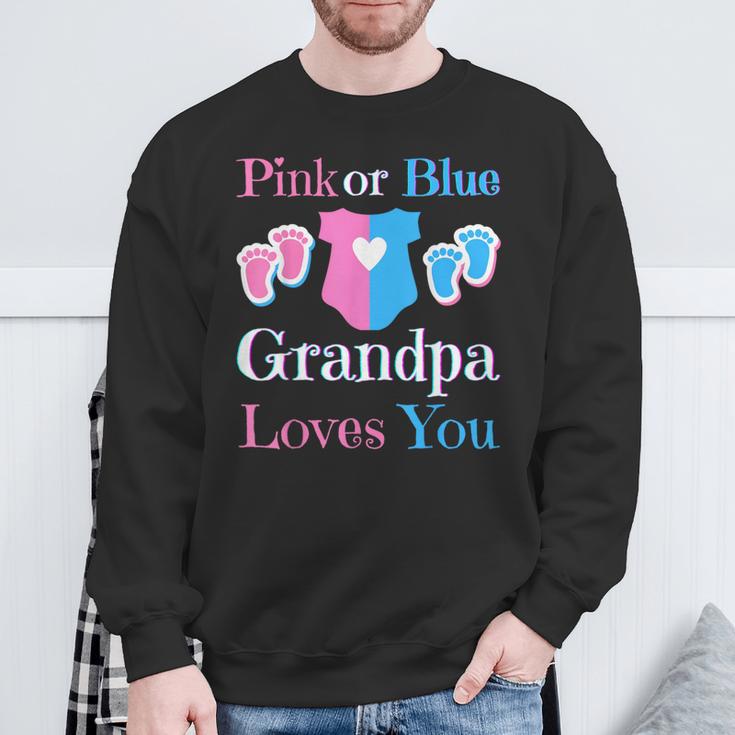 Rosa Oder Blau Opa Liebt Dich Papa Babyparty Geschlecht Enthüllen Sweatshirt Geschenke für alte Männer