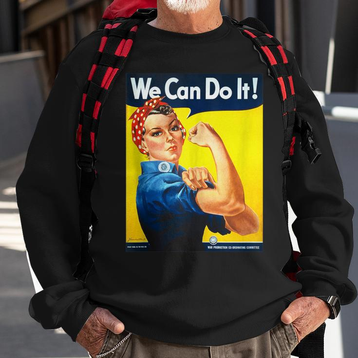 Rosie The Riveter We Can Do It Feminist Icon Sweatshirt Gifts for Old Men