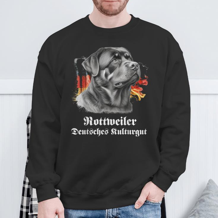 Rottweiler Deutsches Kulturgut Cool Rottweiler Motif Sweatshirt Geschenke für alte Männer