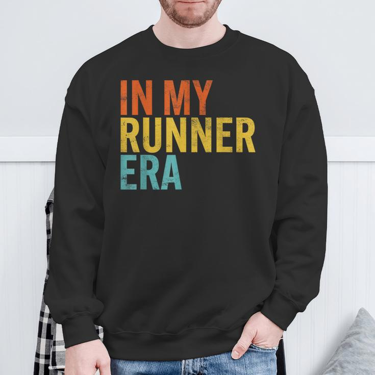 In My Runner Era Running Marathon Fitness Running Dad Sweatshirt Gifts for Old Men