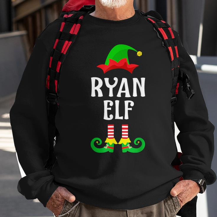 Ryan Elf Personalized Name Christmas Family Matching Sweatshirt Gifts for Old Men