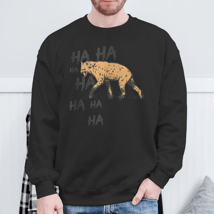Safari Animal Common Laughing Hyena Sweatshirt Gifts for Old Men