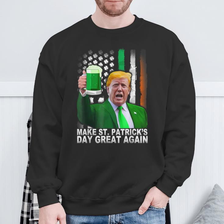 Make Saint St Patrick's Day Great Again Trump Sweatshirt Gifts for Old Men