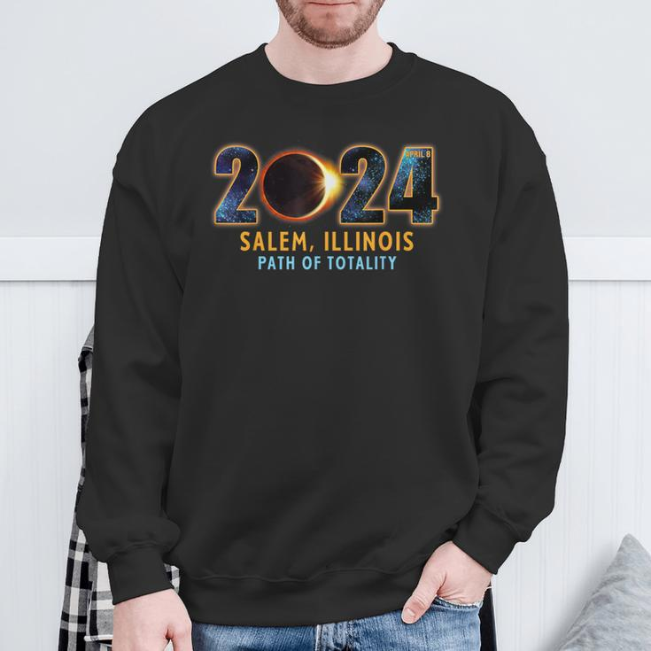 Salem Illinois Total Solar Eclipse 2024 Sweatshirt Gifts for Old Men