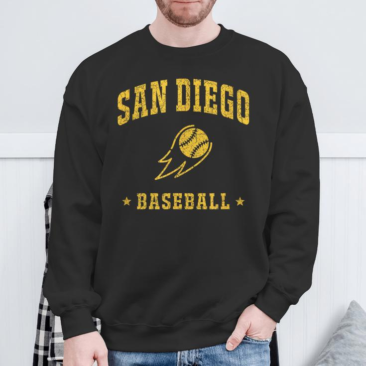 San Diego Baseball Vintage Gameday Retro Baseball Lover Sweatshirt Gifts for Old Men