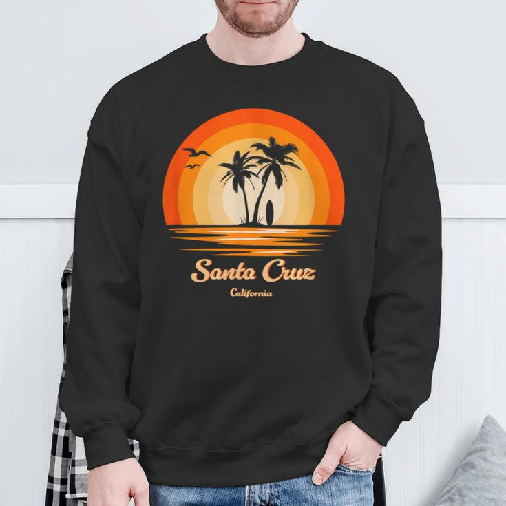 Santa Cruz California Vintage Retro Ca Surfing Sweatshirt Gifts for Old Men