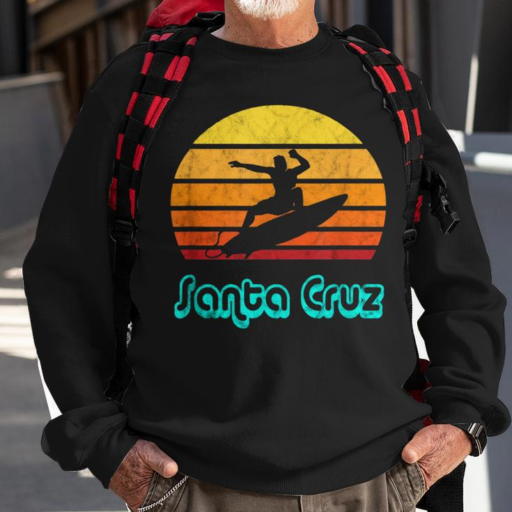 Santa Cruz Souvenir Retro Surf Vintage California Sweatshirt Gifts for Old Men