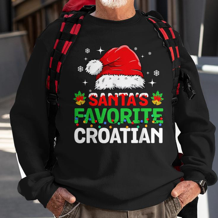 Santa's Favorite Croatian Christmas Family Matching Sweatshirt Gifts for Old Men