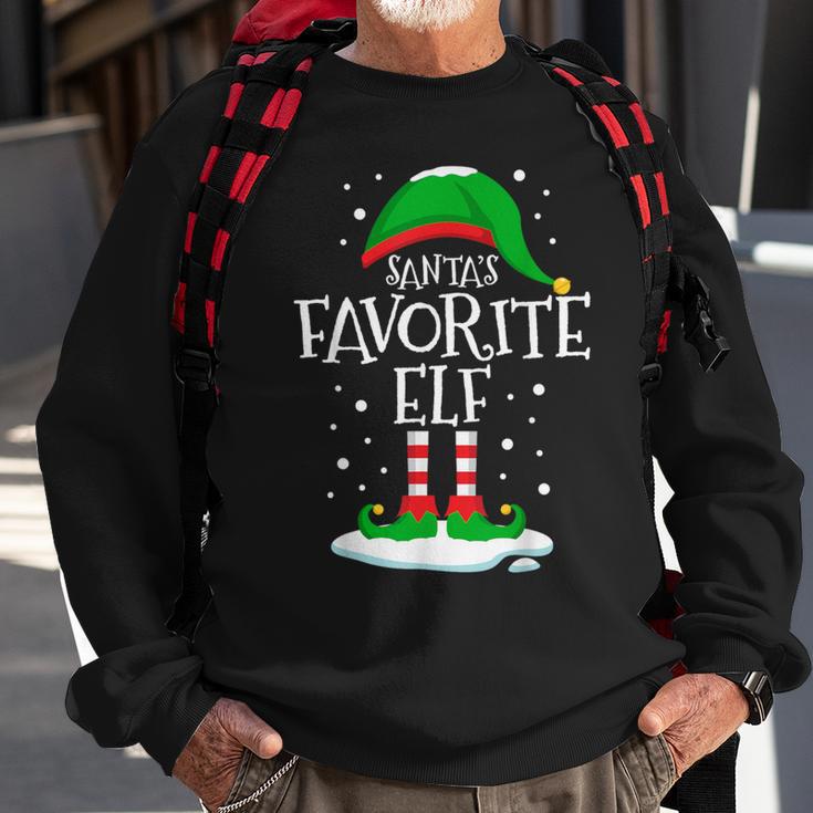 Santa's Favorite Elf Christmas Family Matching Xmas Sweatshirt Gifts for Old Men