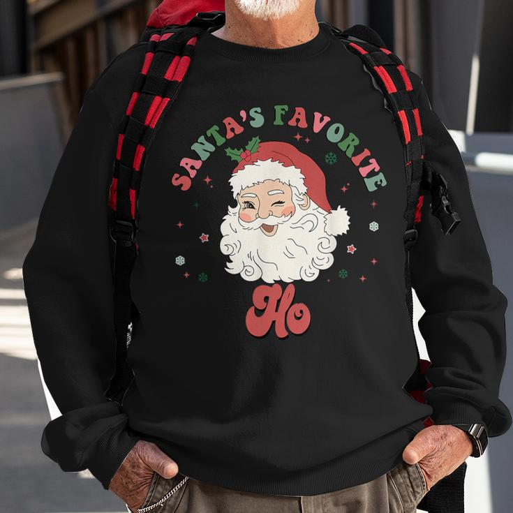 Santa's Favorite Ho Christmas Santa Face Old Xmas Sweatshirt Gifts for Old Men