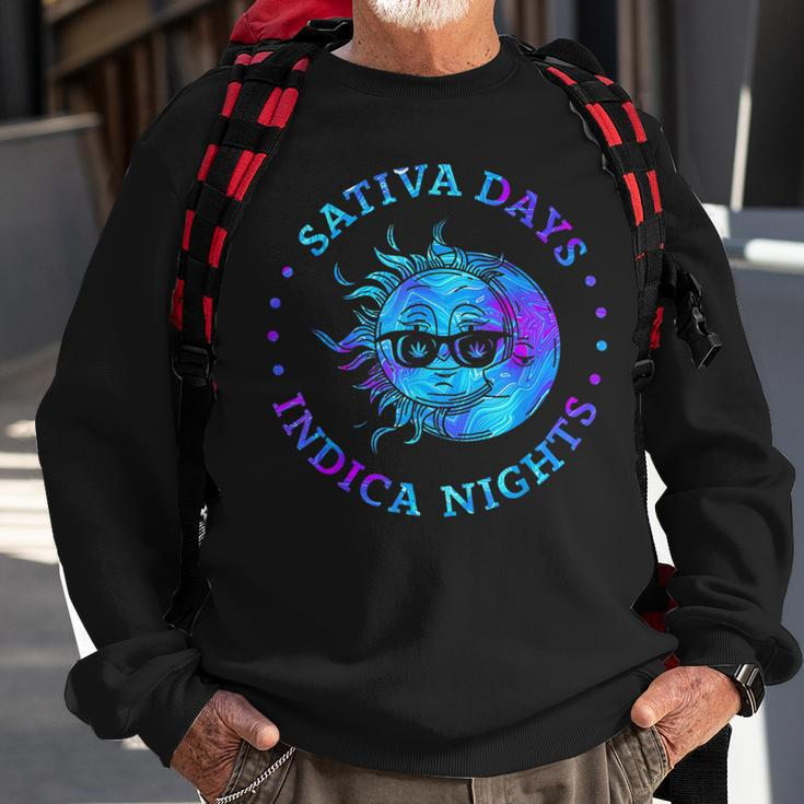 Sativa Days Indica Nights Sweatshirt Gifts for Old Men