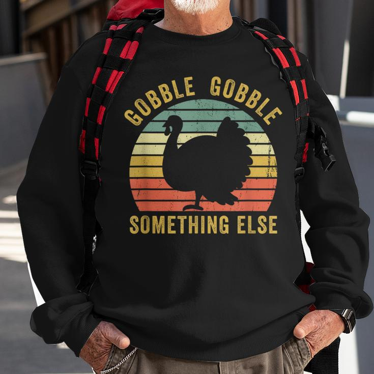 Save A Turkey Thanksgiving Gobble Trot Vintage Vegan Sweatshirt Gifts for Old Men