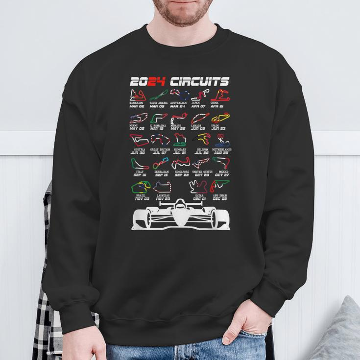Schedule 2024 Formula Racing Track Formula Car Formula Fan Sweatshirt Gifts for Old Men