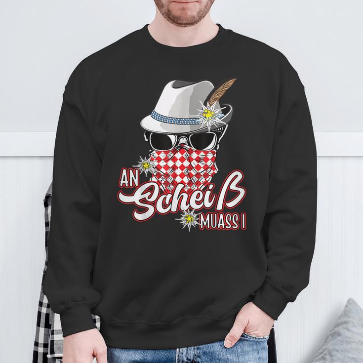 An Scheiss Muas I Hirsch Muass Grantln Bavarian Grantler Sweatshirt Geschenke für alte Männer