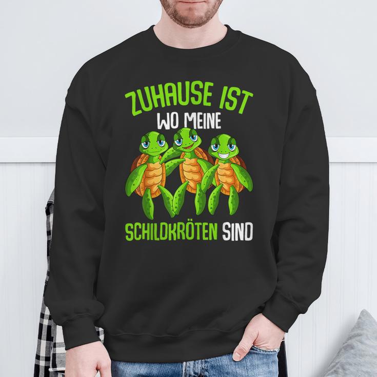 Schildkröte Zuhause Ist Wo Meine Schildkröten Sind Sind Sind Sweatshirt Geschenke für alte Männer