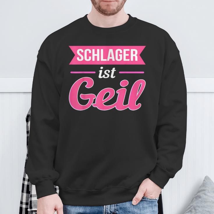 Schlager Ist Geil Schlagerparty Music S Sweatshirt Geschenke für alte Männer