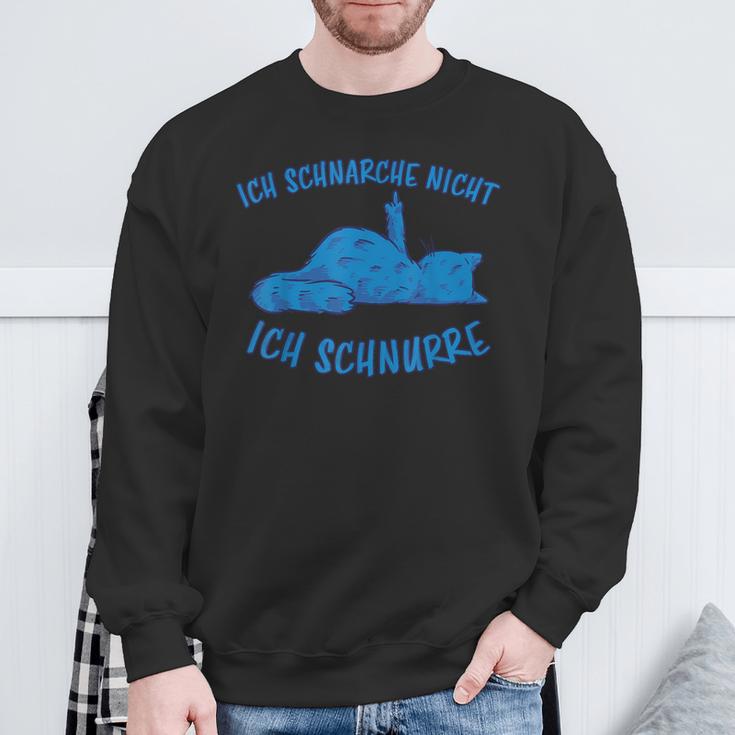 Schnarche Nicht Ich Schnurre Sleep Cat Snoring Sweatshirt Geschenke für alte Männer