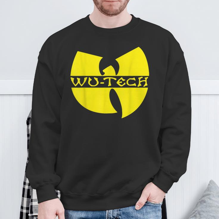 Schwarzes Wu-Tang Logo Sweatshirt, Hip-Hop Fanbekleidung Geschenke für alte Männer