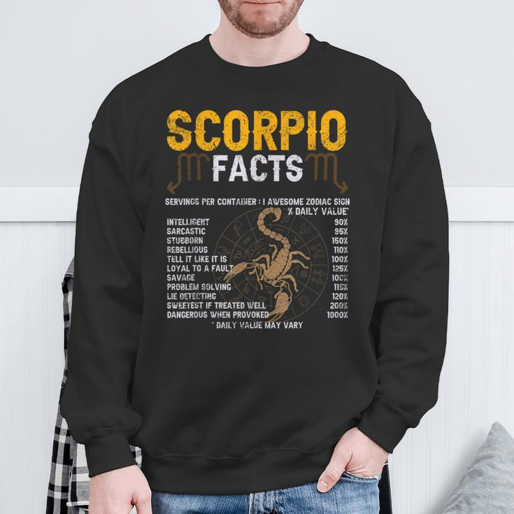 Scorpio Facts Zodiac Sign Personality Horoscope Facts Sweatshirt Gifts for Old Men