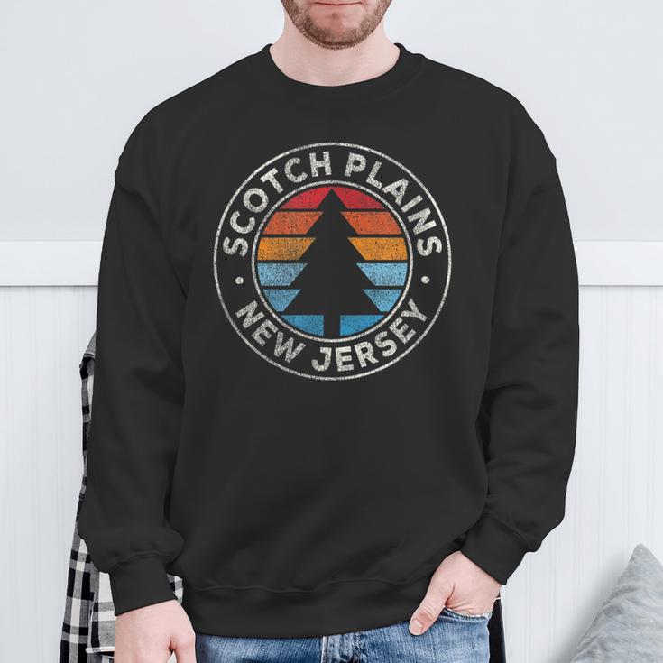 Scotch Plains New Jersey Nj Vintage Graphic Retro 70S Sweatshirt Gifts for Old Men