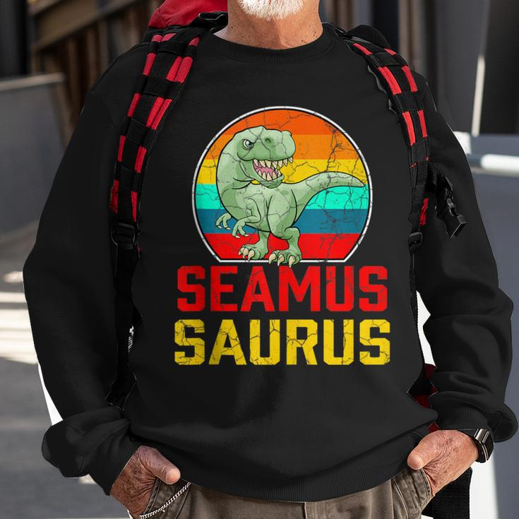 Seamus Saurus Family Reunion Last Name Team Custom Sweatshirt Gifts for Old Men