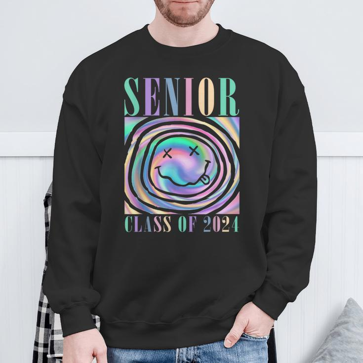 Senior 2024 Tie Dye Senior 24 Graduation Class Of 2024 Sweatshirt Gifts for Old Men