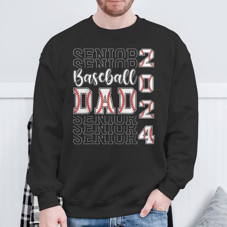 Senior Dad 2024 Class Of 2024 Baseball Dad Graduation 2024 Sweatshirt Gifts for Old Men