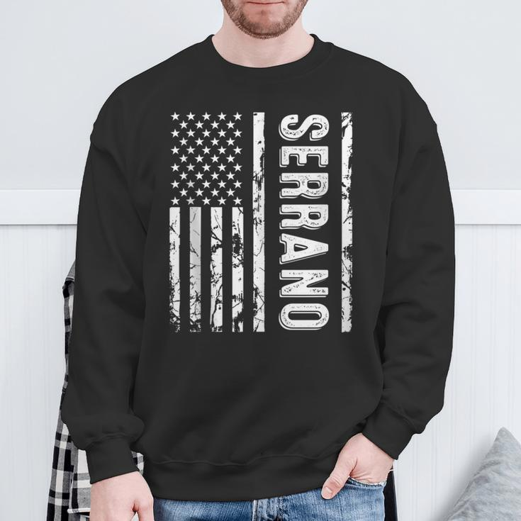 Serrano Last Name Surname Team Serrano Family Reunion Sweatshirt Gifts for Old Men