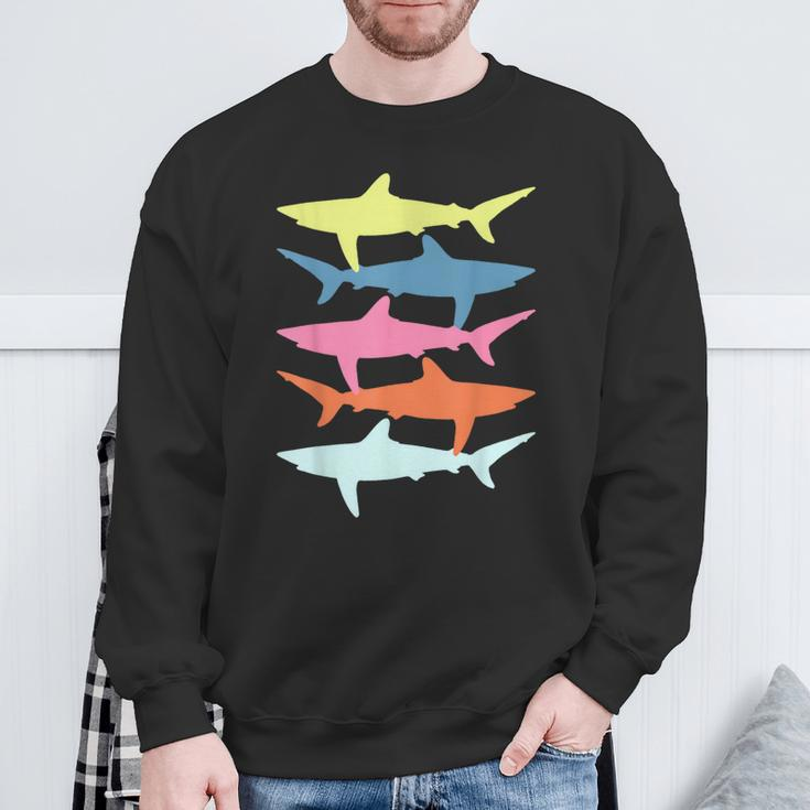 Shark Vintage Summer Beach Surfer Sweatshirt Geschenke für alte Männer