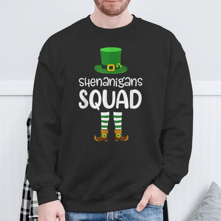 Shenanigan Squad Irish Leprechaun St Patrick's Day Sweatshirt Gifts for Old Men