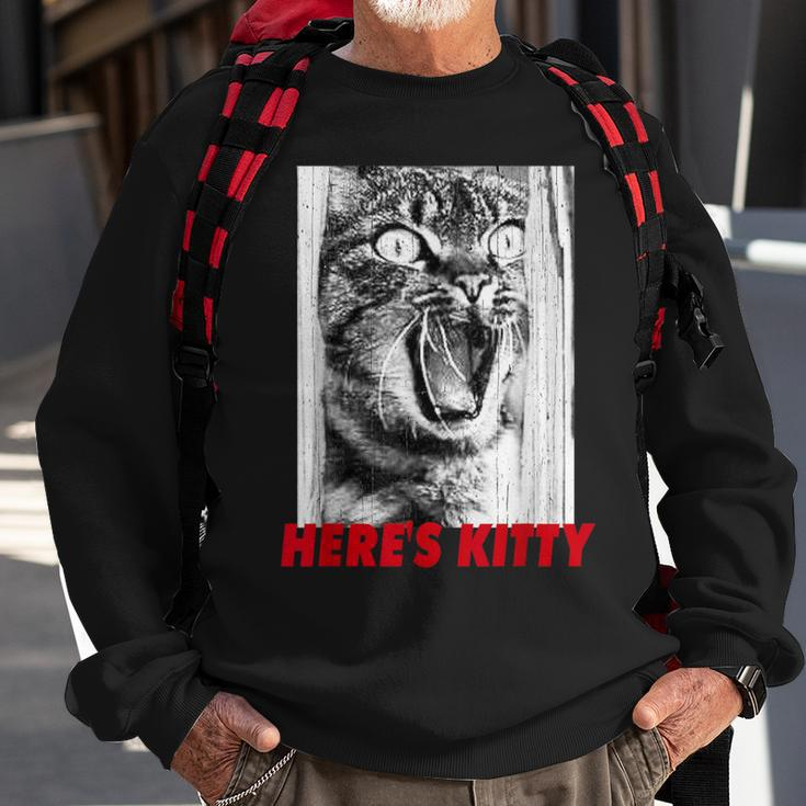 Shining Cat Here Is Kitty Kitten And Movie Love Sweatshirt Gifts for Old Men
