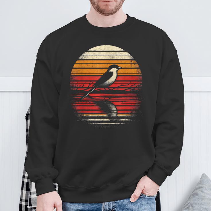 Shrike Bird Sunset Retro Style Safari Vintage 70S Sweatshirt Gifts for Old Men