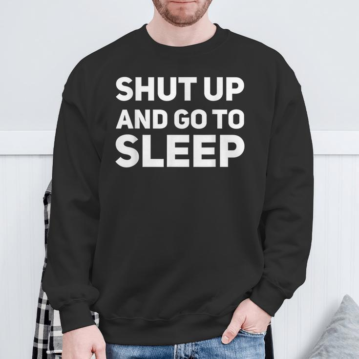 Shut Up And Go To Sleep 80'S Classic Tv Retro Sweatshirt Gifts for Old Men