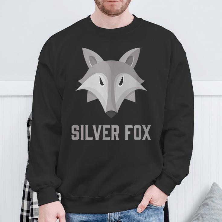 Silberfuchs Grafik Sweatshirt Unisex, Elegantes Design mit Fuchs-Motiv Geschenke für alte Männer